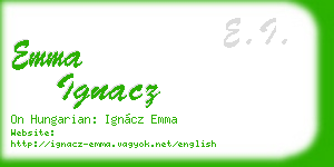emma ignacz business card